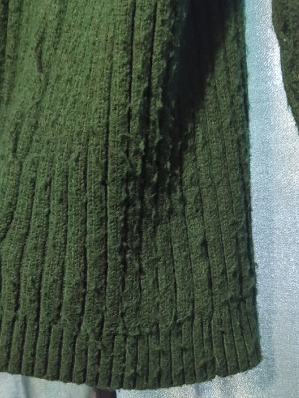 St. John's Bay Dark Green Cable Knit Crewneck Sweater